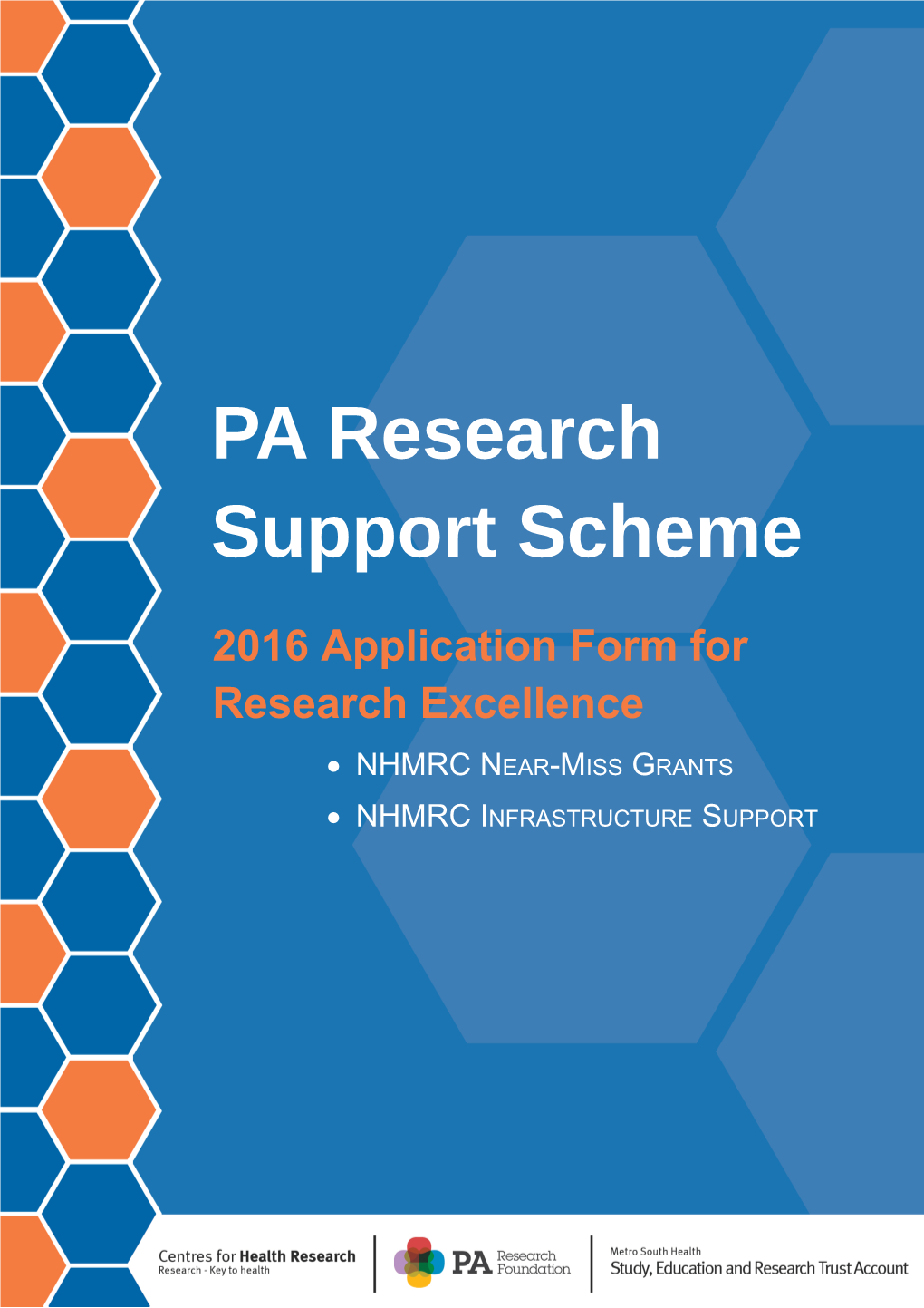 PA Hospital Centres for Health Research - 2016 Application Form for Research Excellence