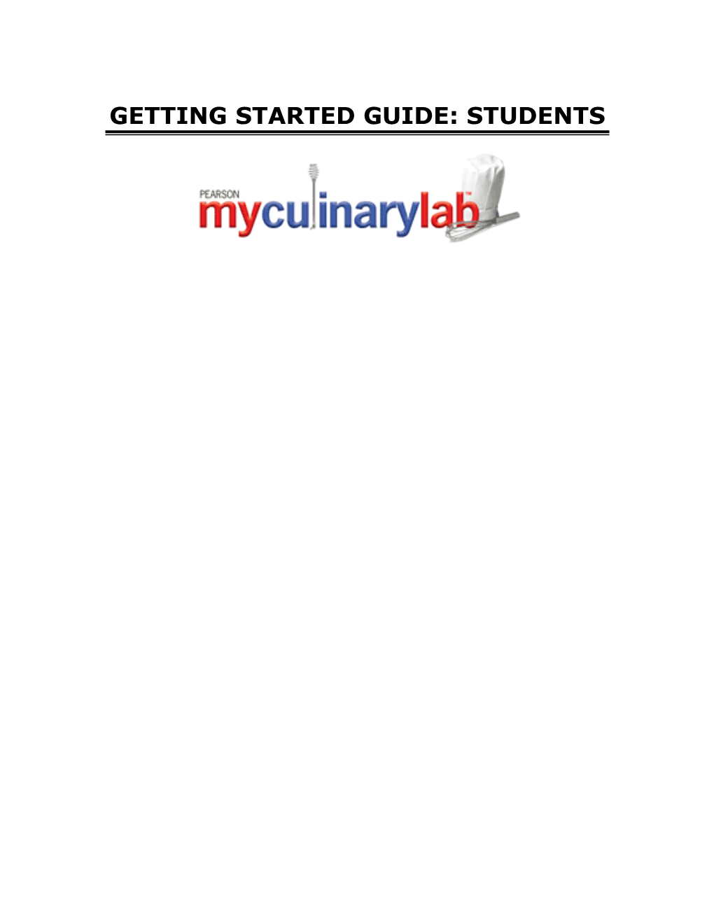 Getting Started Guide: Students