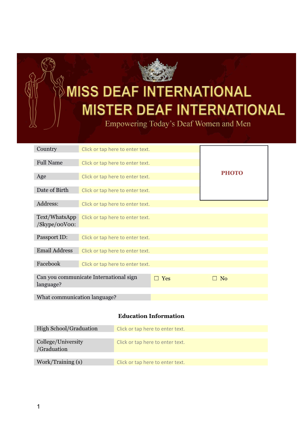 Miss Deaf Fashion Model 2017