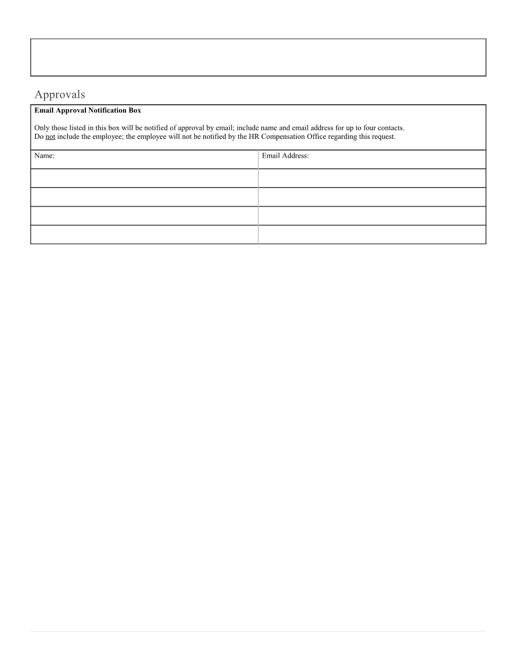 Professional Staff Compensation Change Request Form