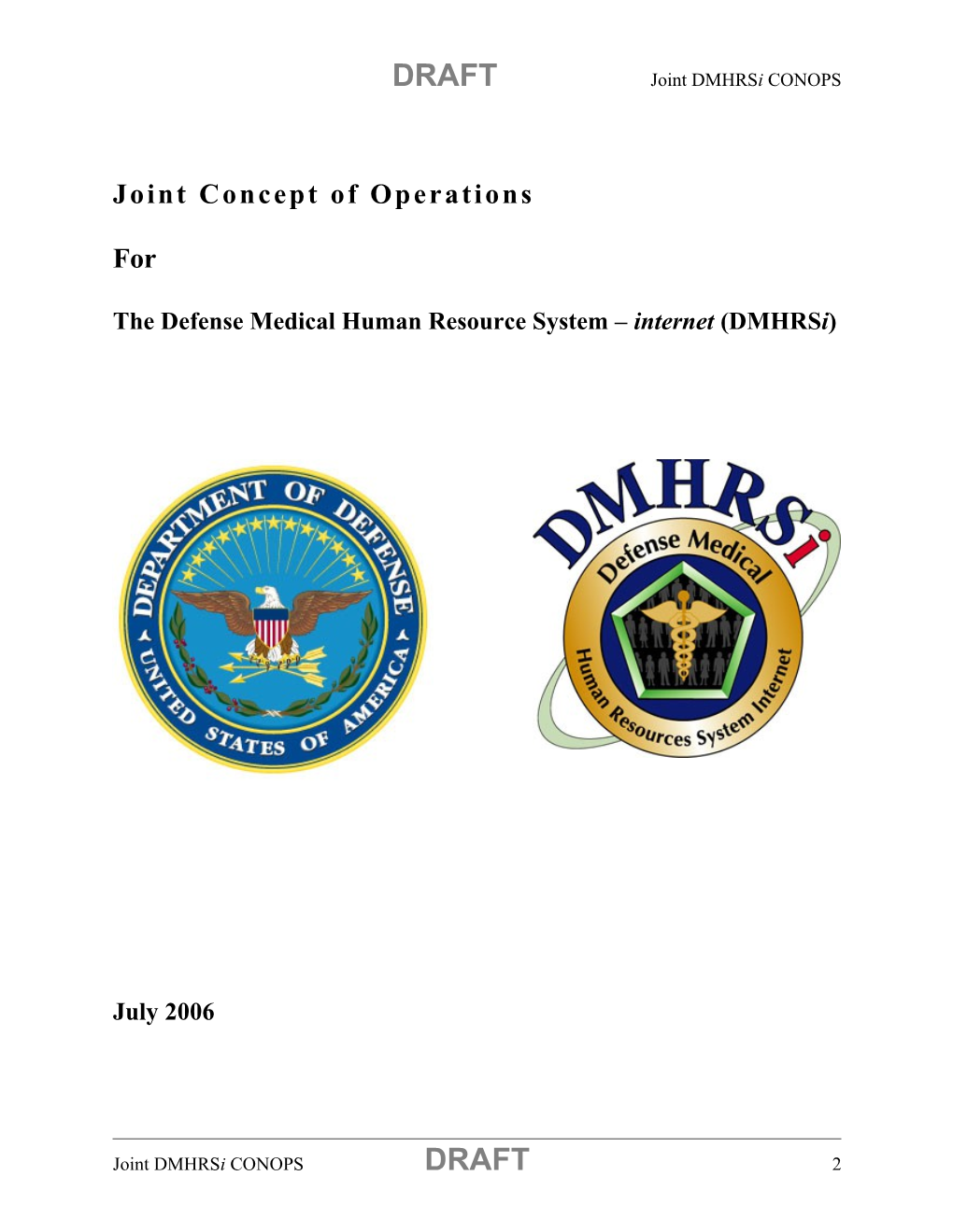 Dmhrsi Joint CONOPS (DRAFT June 2006)