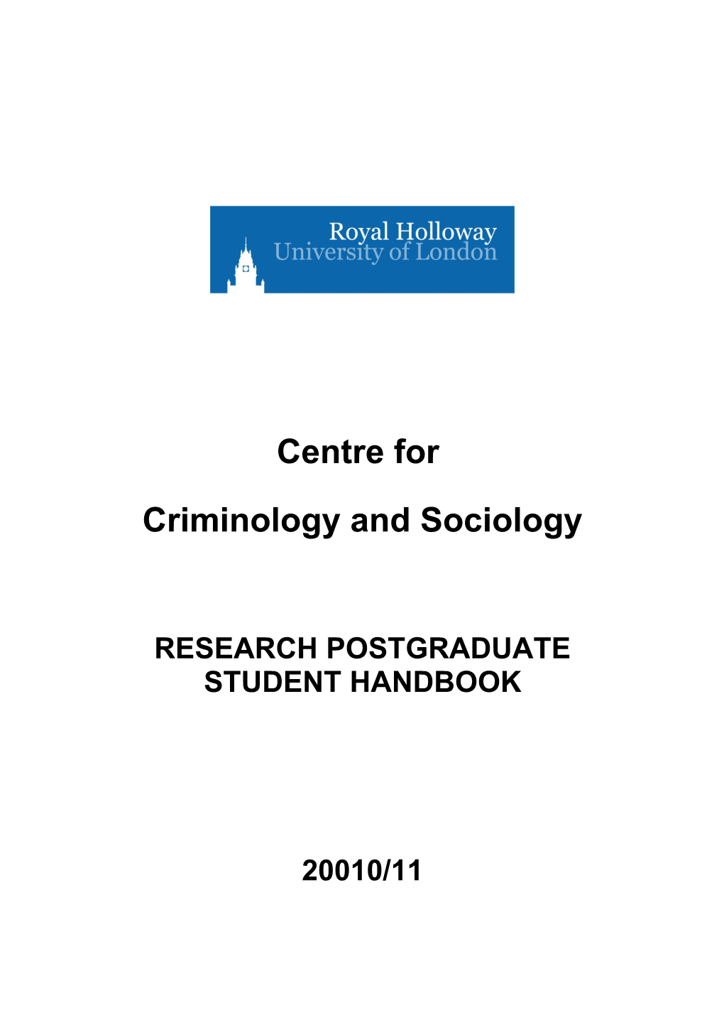 Research Postgraduate Student Handbook