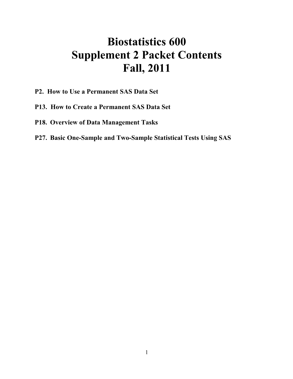 P2. How to Use a Permanent SAS Data Set