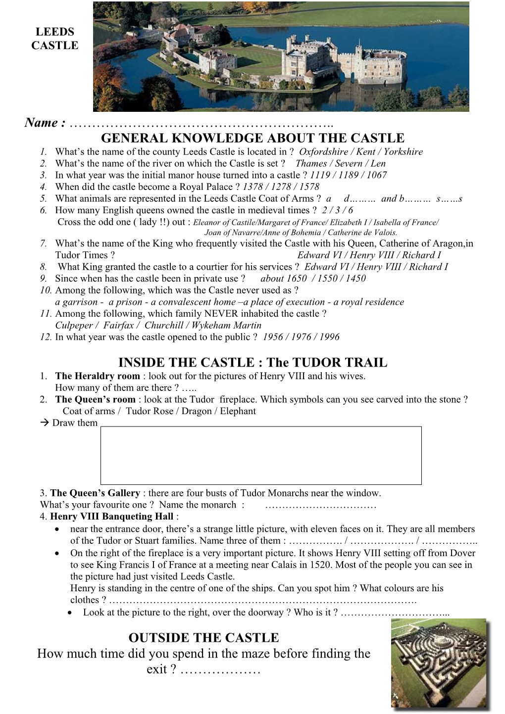 General Knowledge About the Castle