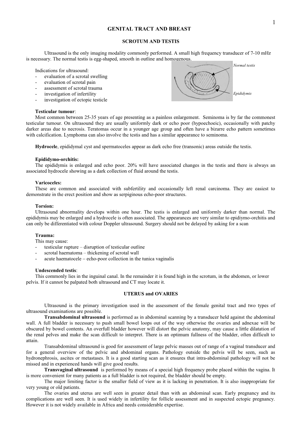 Genital Tract and Breast