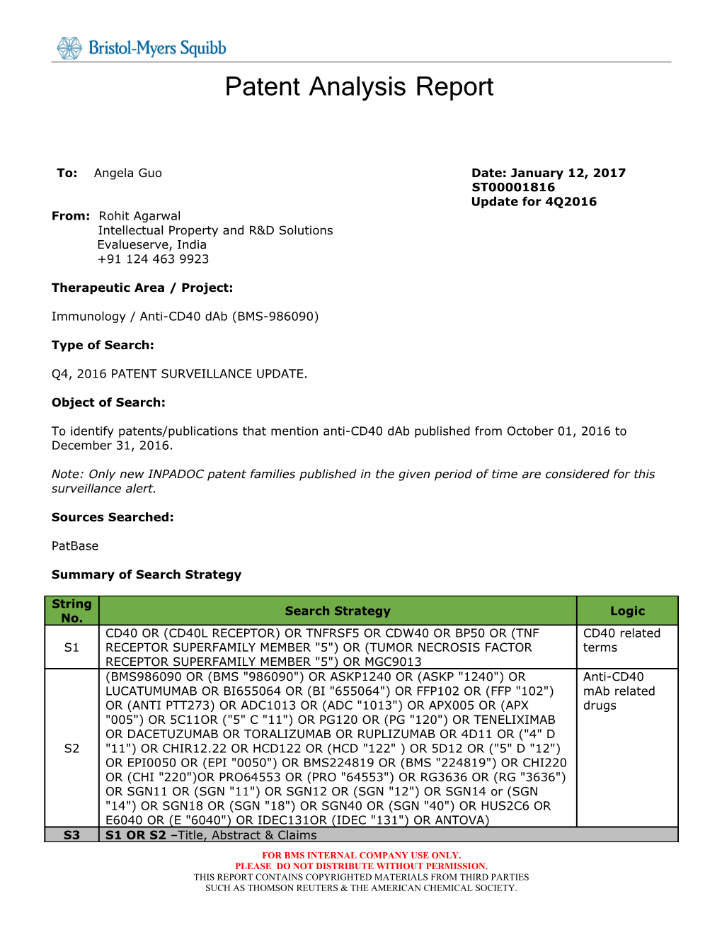 Anti-CD40 (BMS-986090) Update