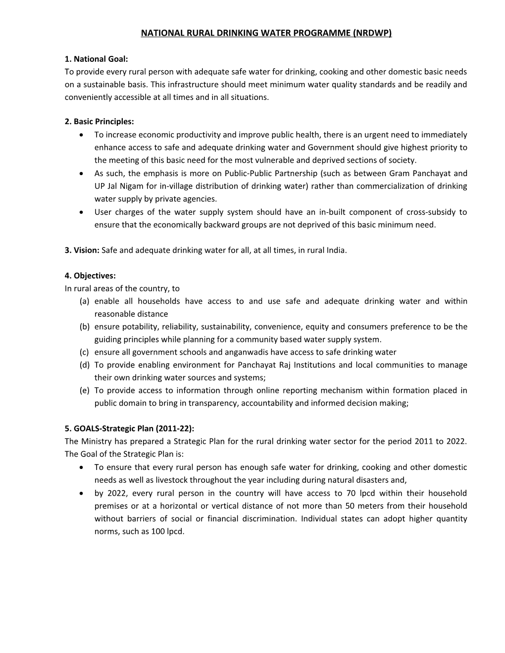 National Rural Drinking Water Programme (Nrdwp)