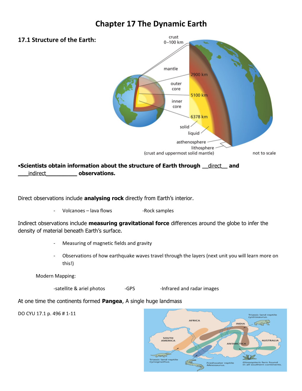 17.1 Structure of the Earth