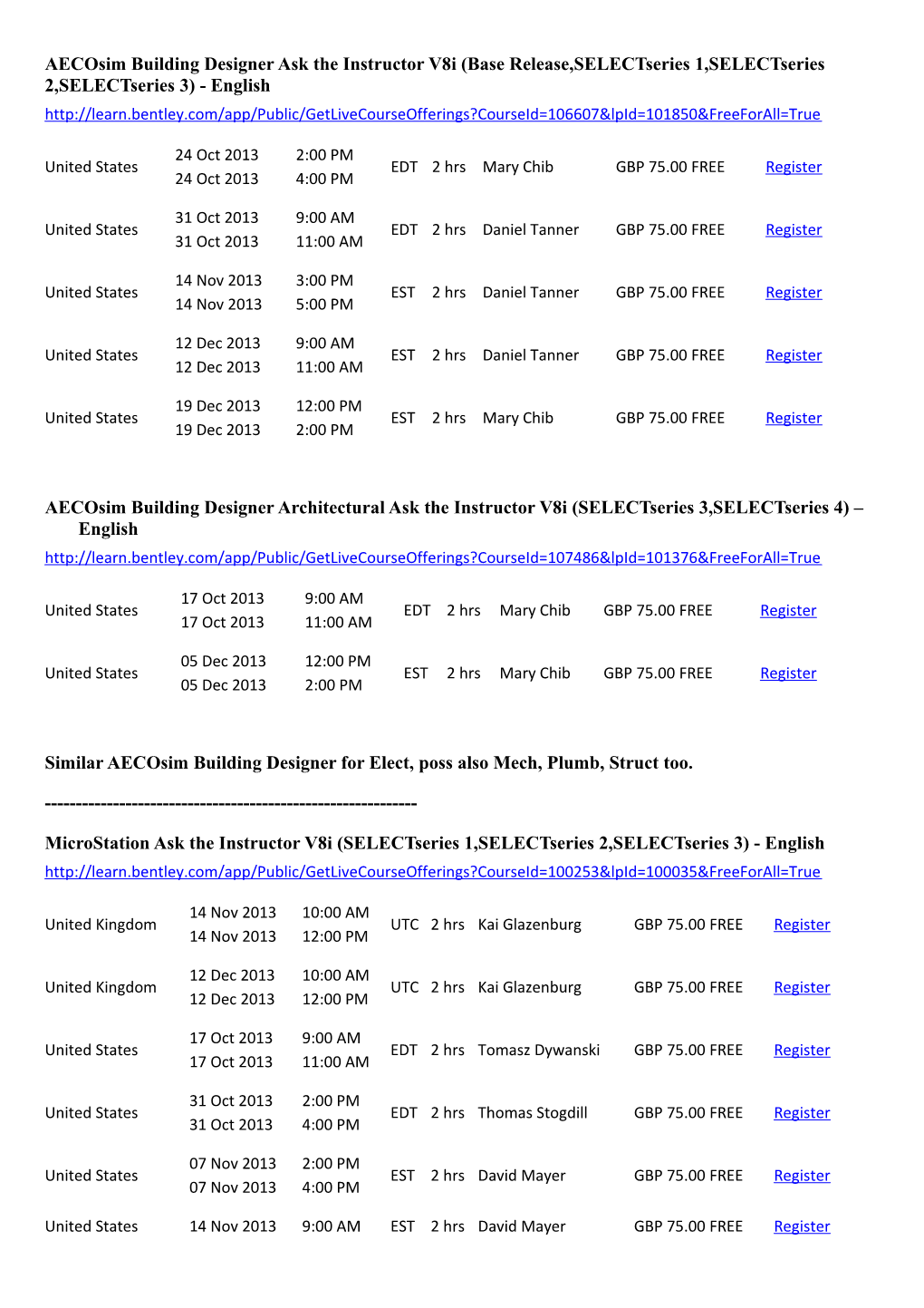 Aecosim Building Designer Architectural Ask the Instructor V8i (Selectseries 3,Selectseries