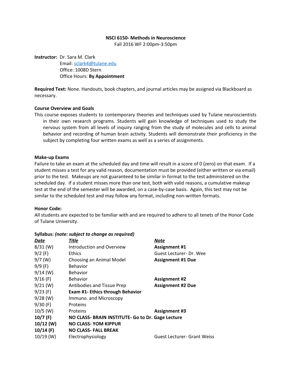 NSCI 6150- Methods in Neuroscience