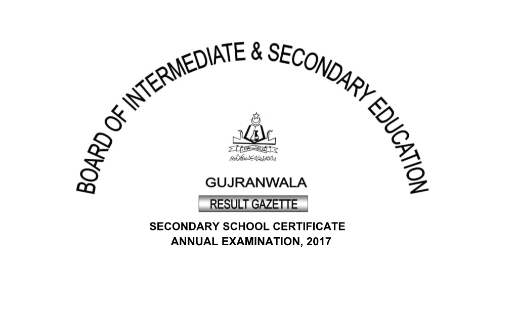 Secondary School Certificate
