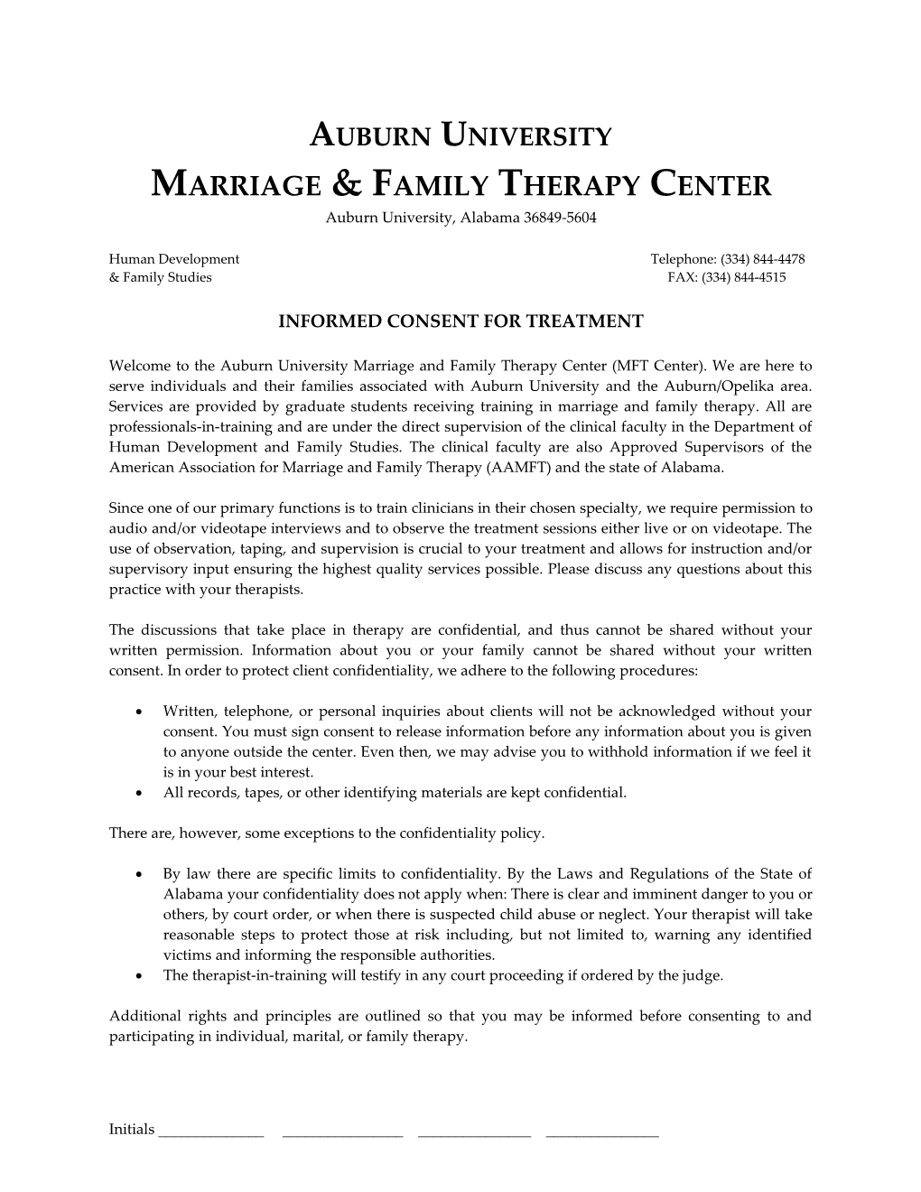 Marriage & Family Therapy Center