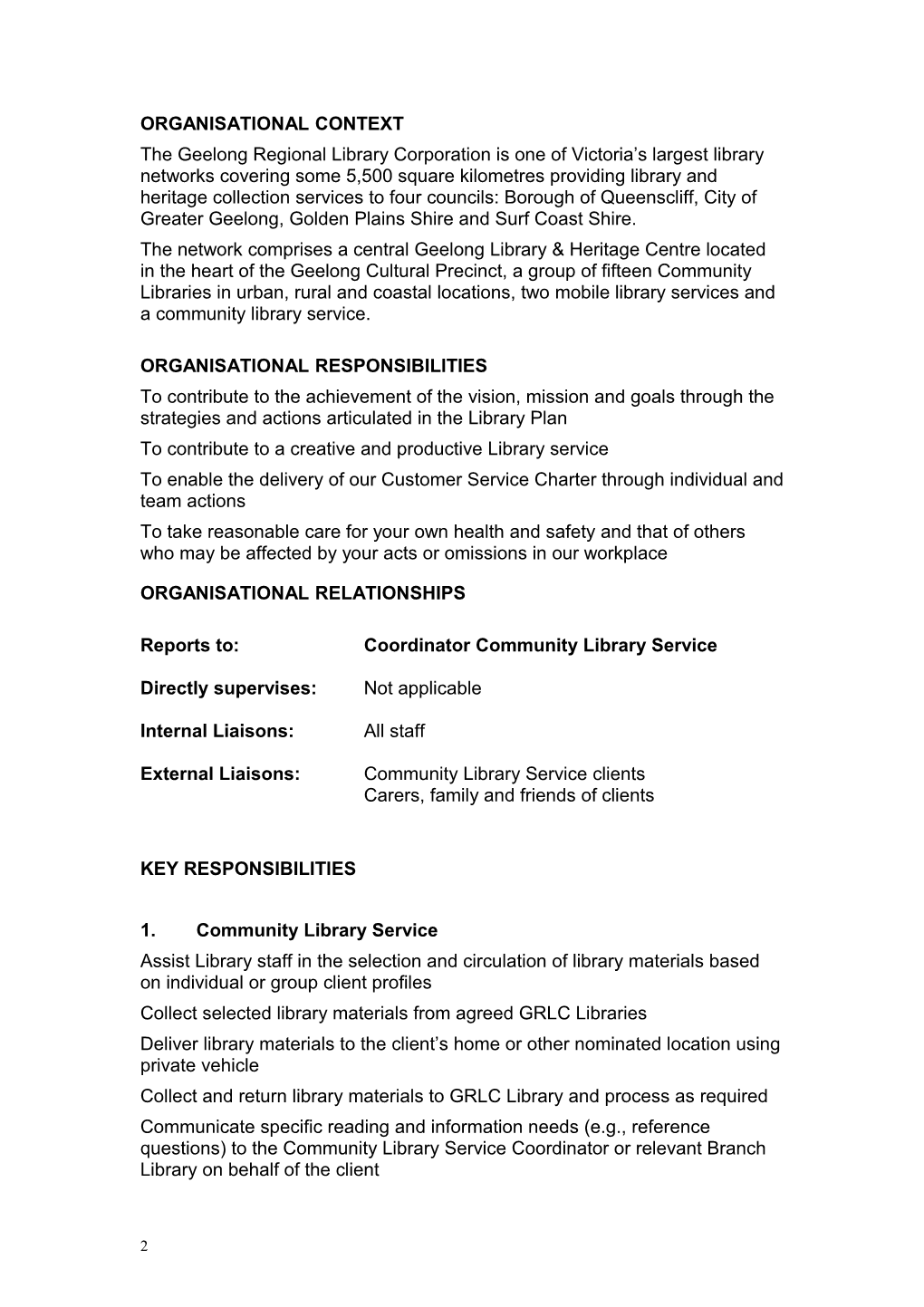 POSITION:Community Library Service (CLS) Volunteer