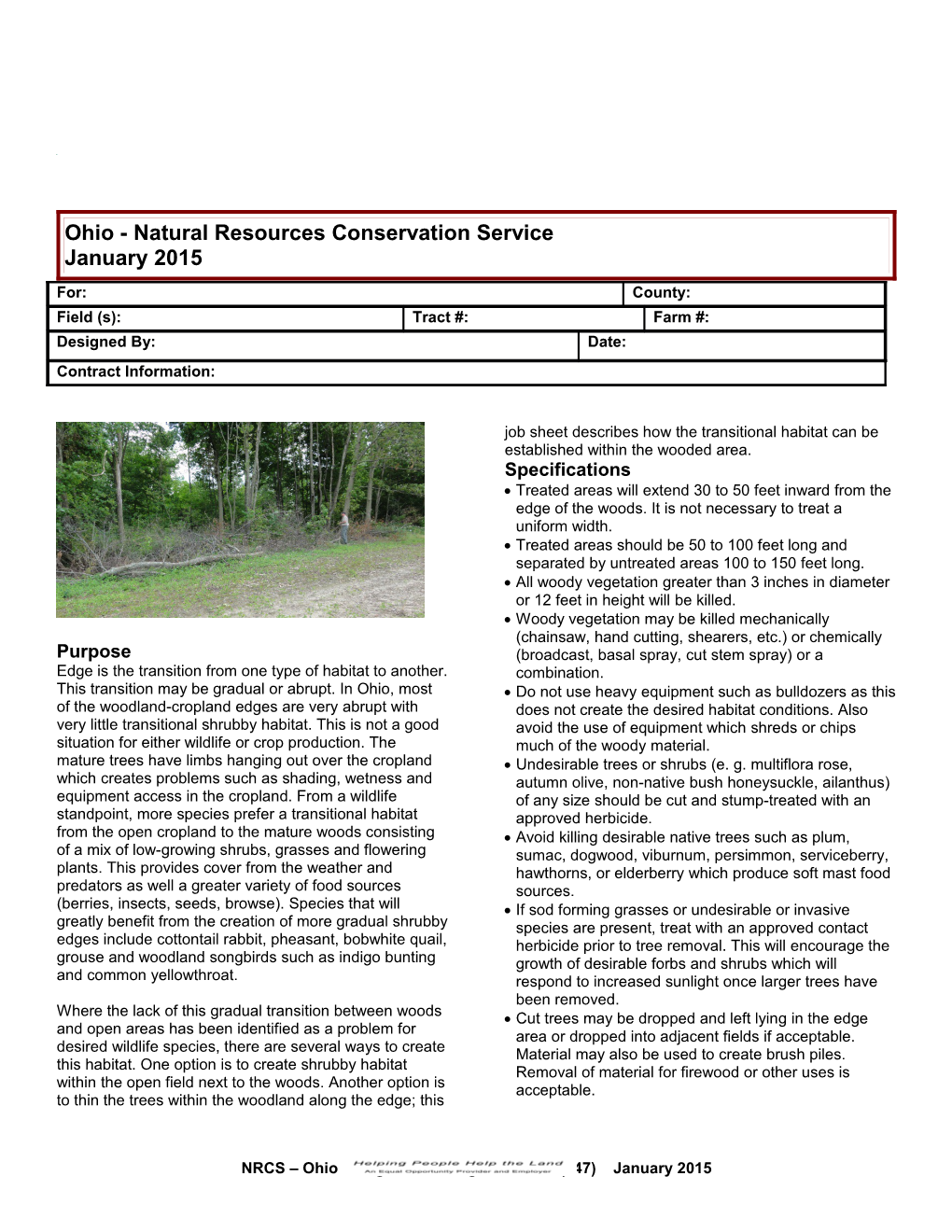 Ohio - Natural Resources Conservation Service January 2015