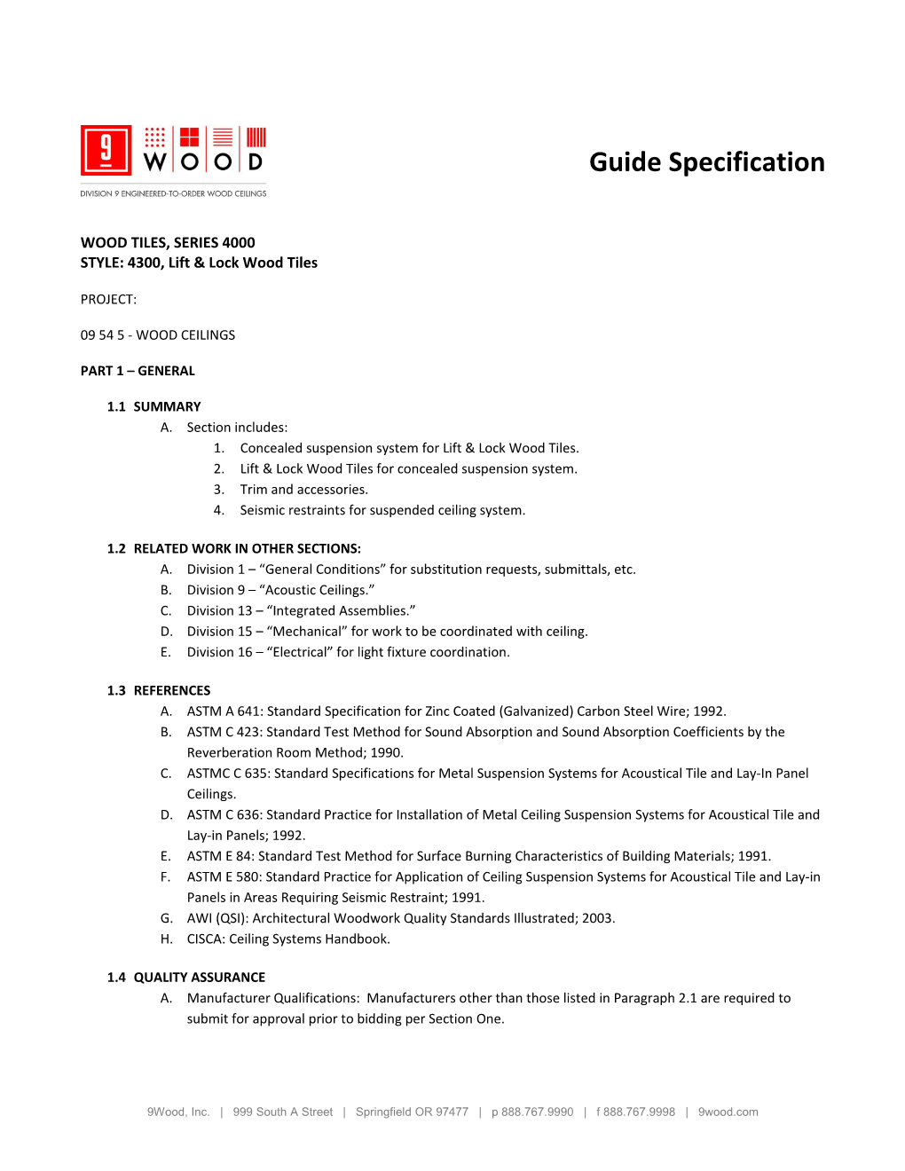 WOOD TILES, SERIES 4000 STYLE: 4300,Lift & Lockwood Tiles