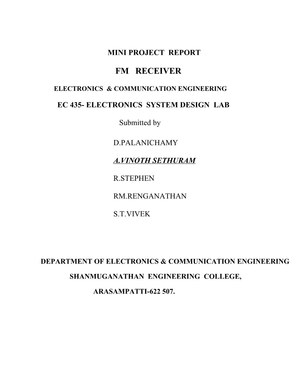 Mini Project Report