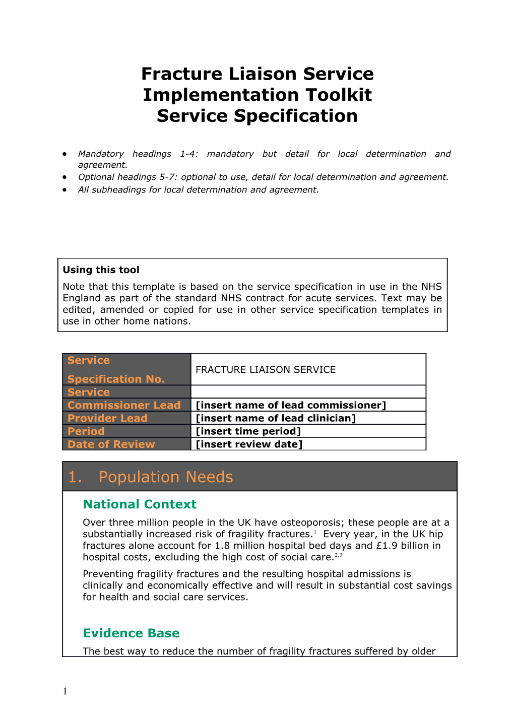 Fracture Liaison Service Implementation Toolkit