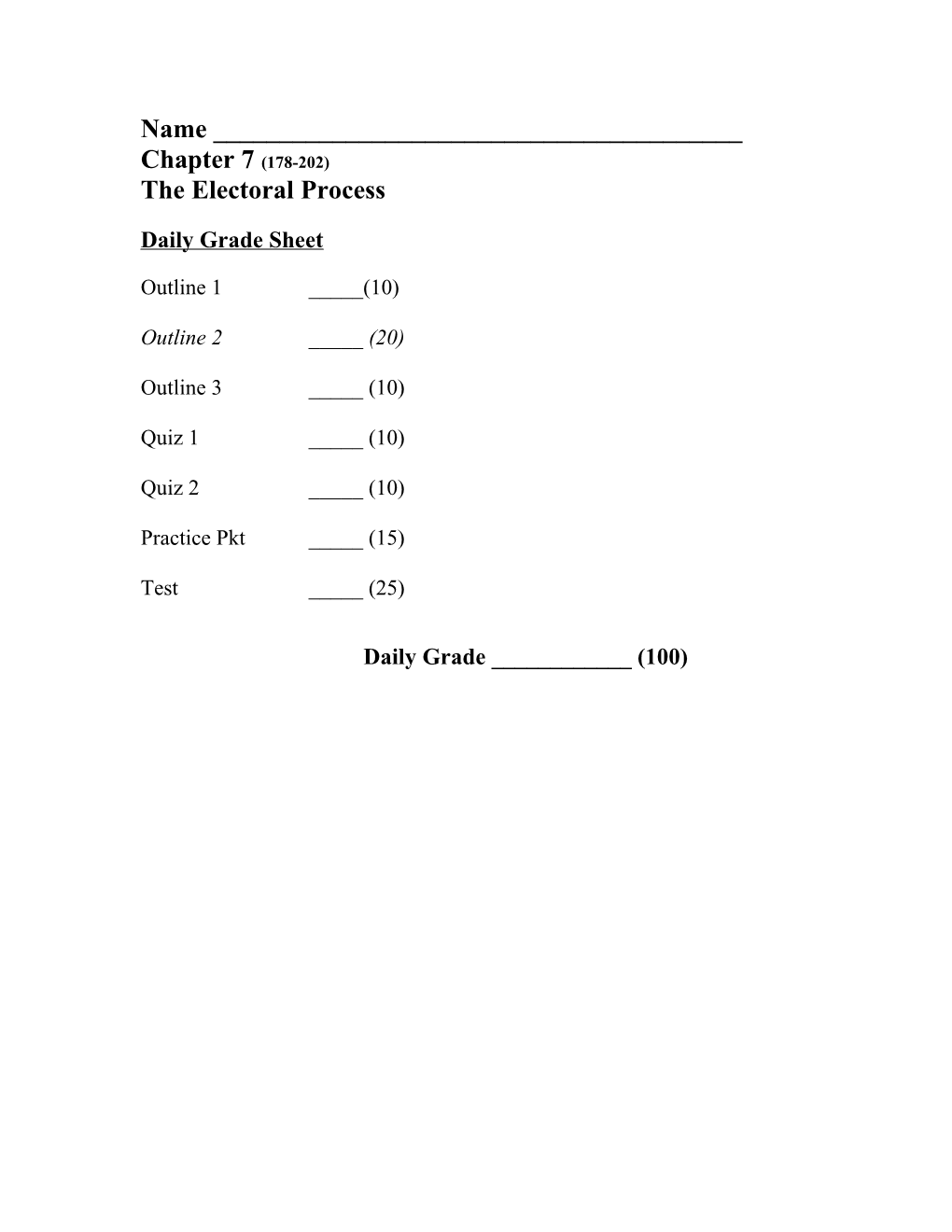 The Electoral Process