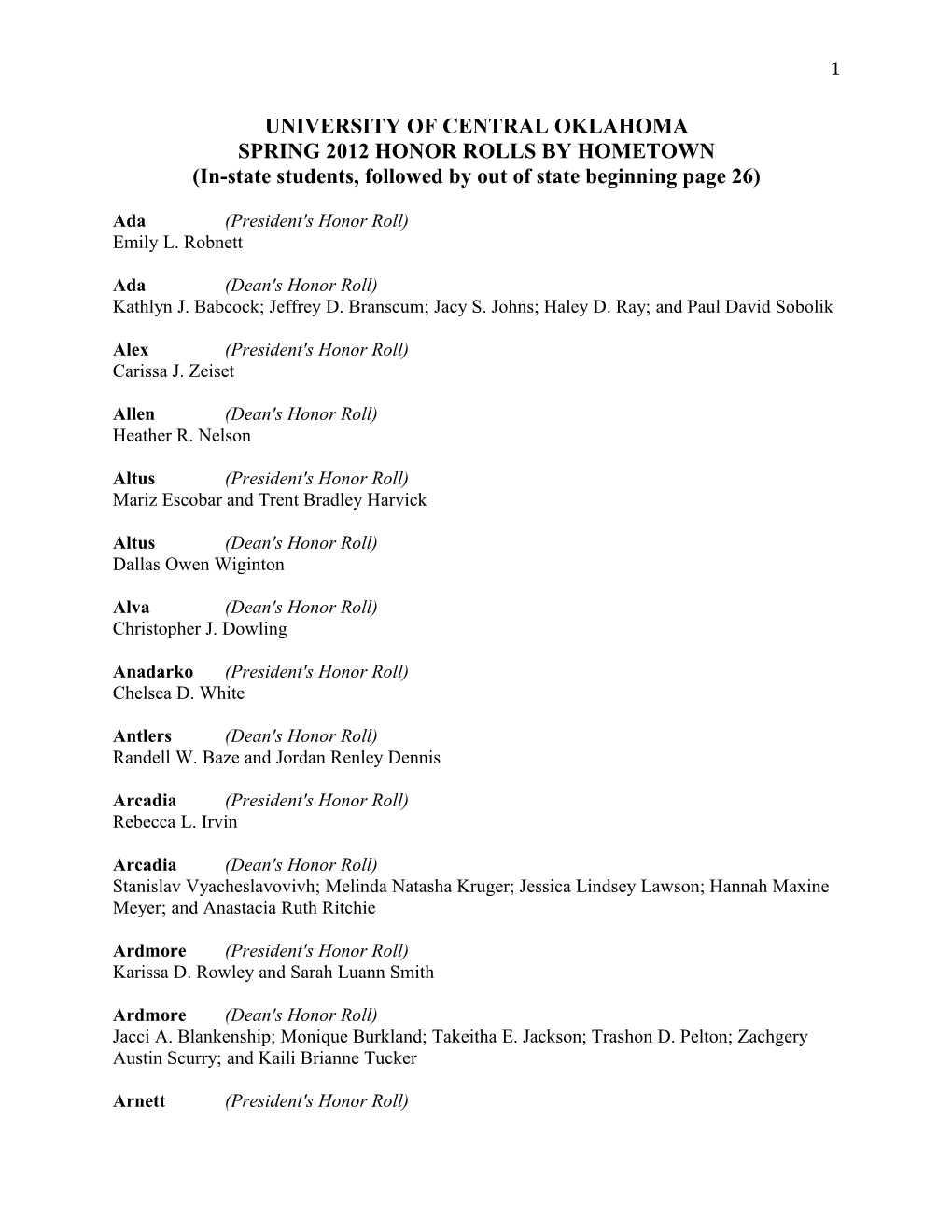 In-State Students, Followed by out of State Beginning Page 26