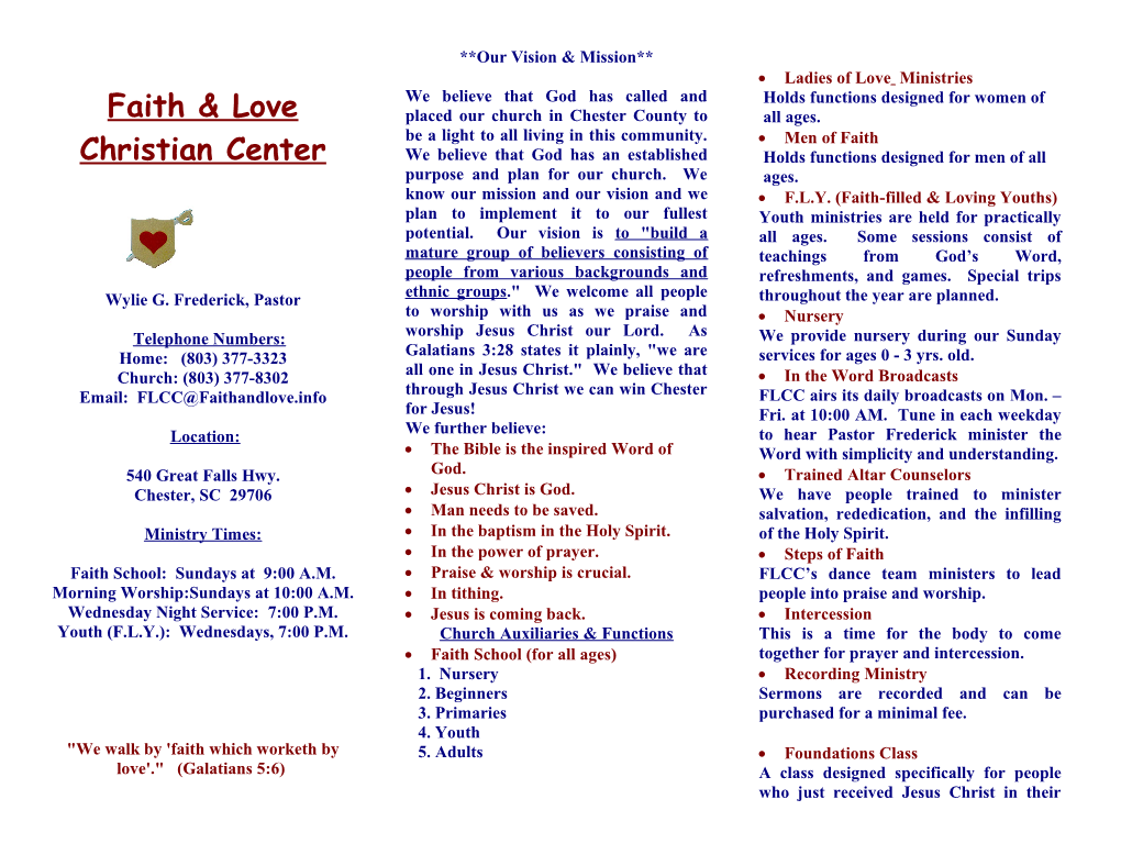 Faith & Love Christian Center