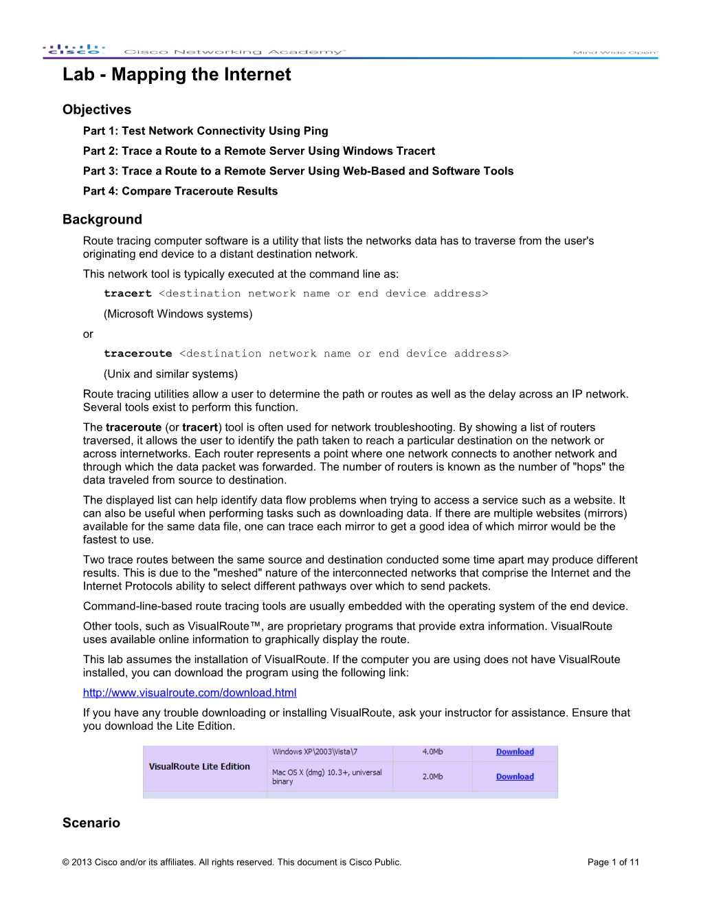 Lab - Mapping the Internet