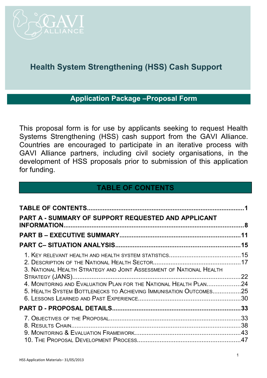 Health Systems Funding Platform