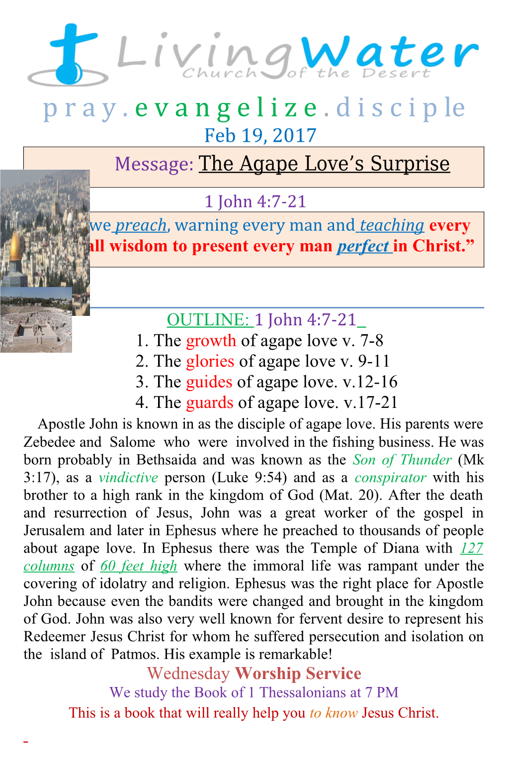 1. the Growth of Agape Love V.7-8