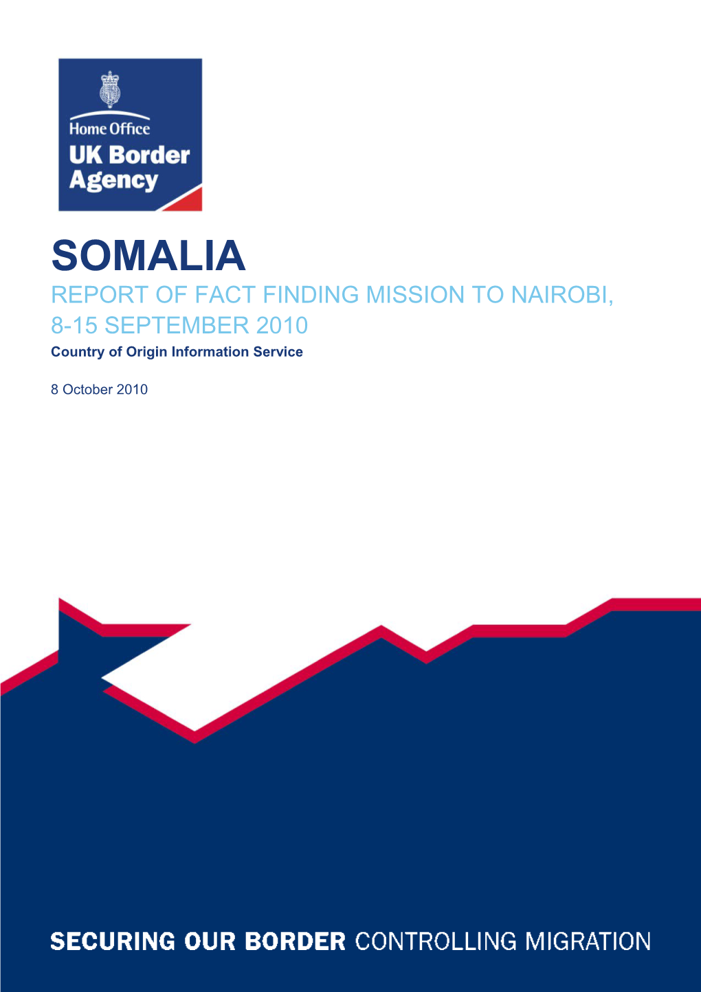 Somalia Report of Fact Finding Mission to Nairobi, 8-15 September 2010