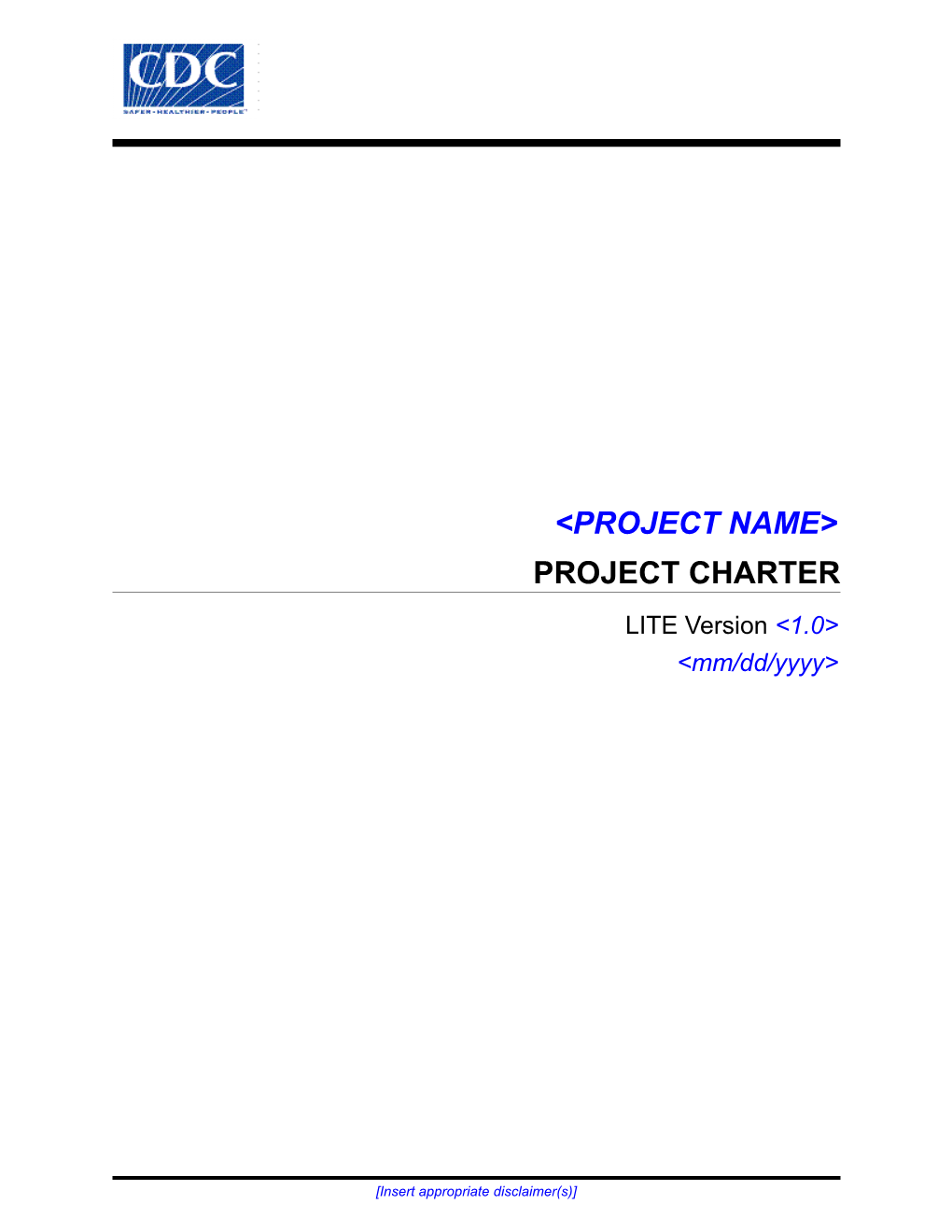 Project Charter - Lite Template