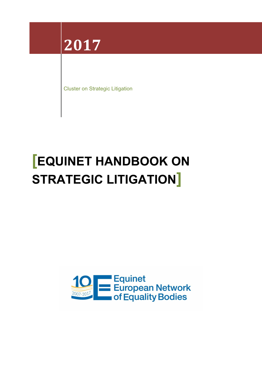 Equinet Handbook on Strategic Litigation