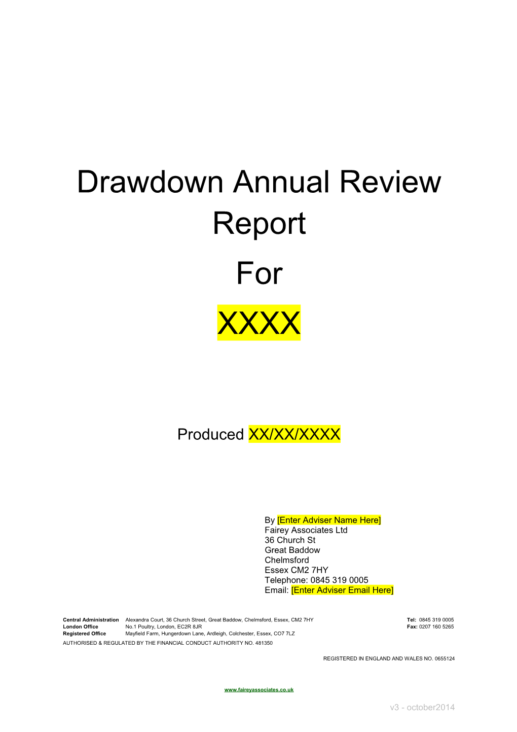 Drawdown Annual Review Report