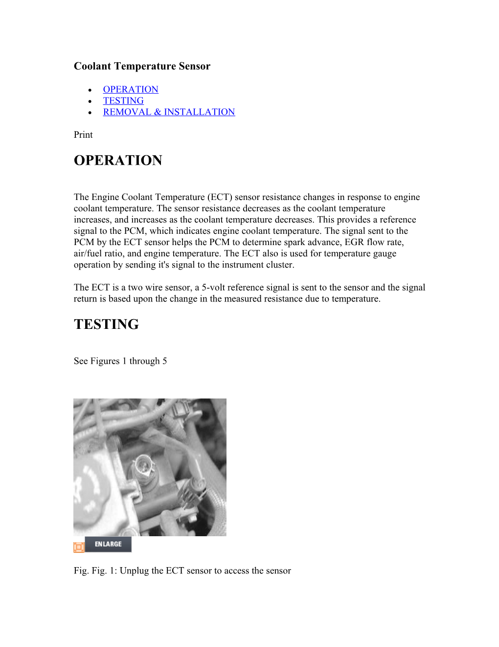 Coolant Temperature Sensor