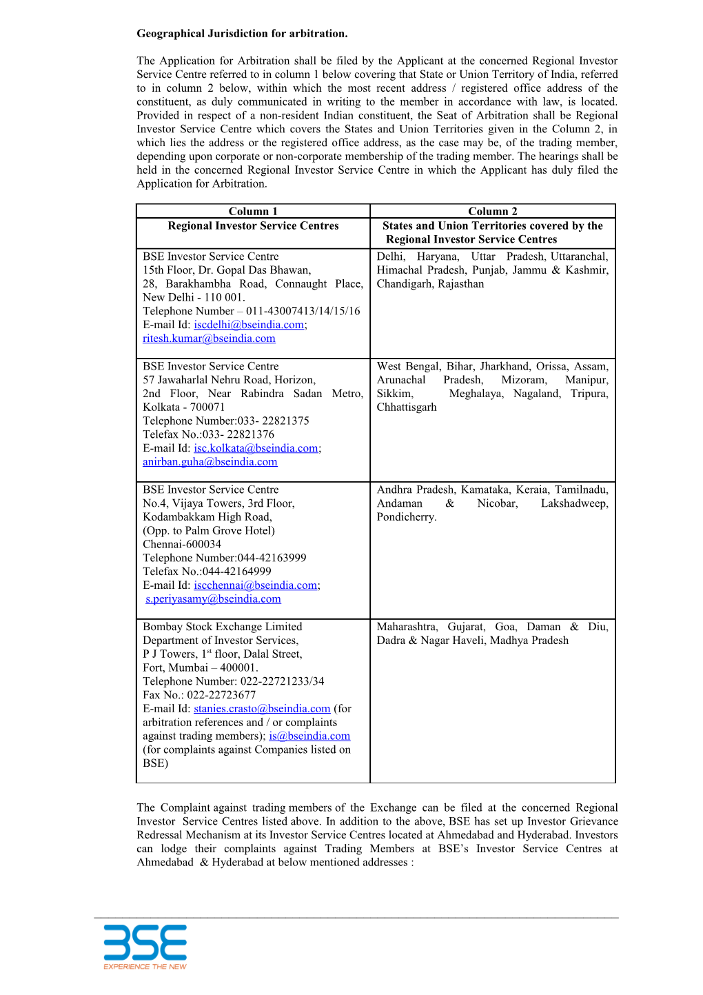 Geographical Jurisdiction for Arbitration