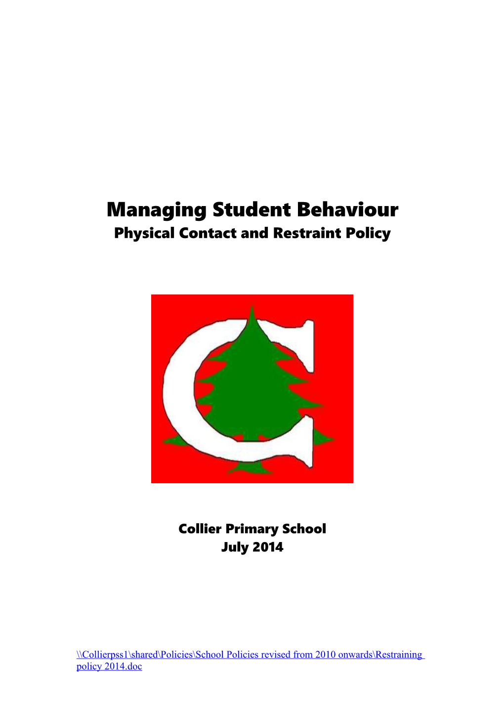 Managing Student Behaviour