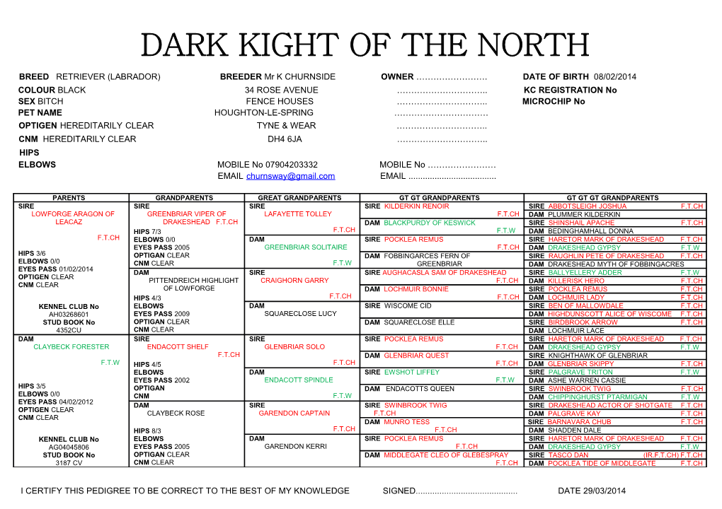 Dark Kight of the North