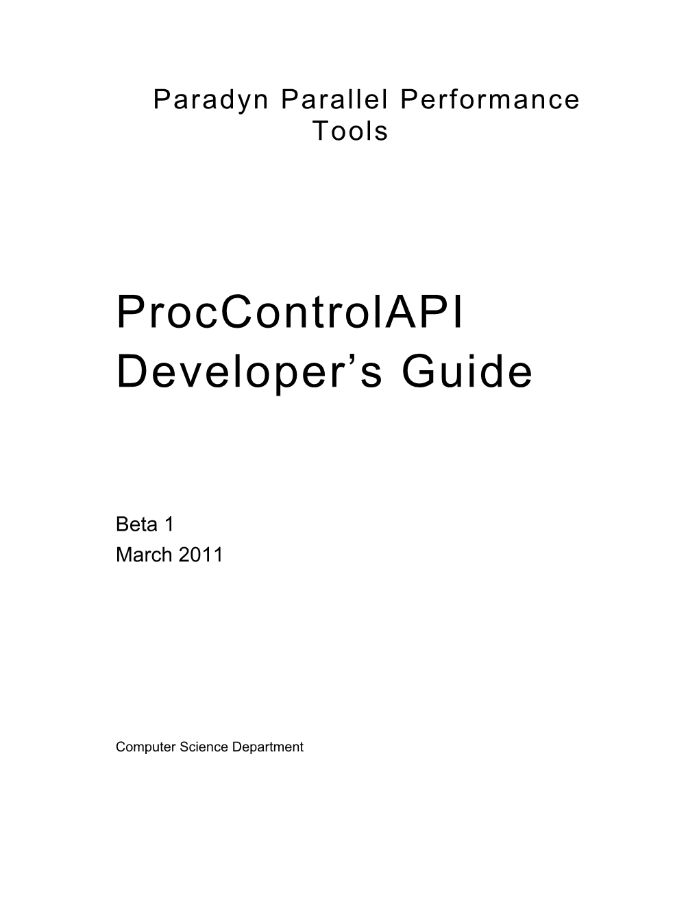 Paradyn Parallel Performance Tools