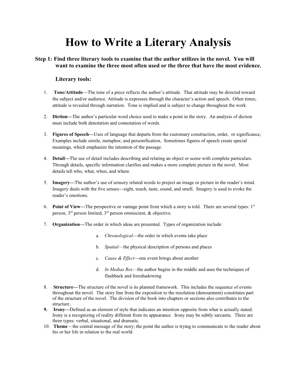 How to Write a Literary Analysis