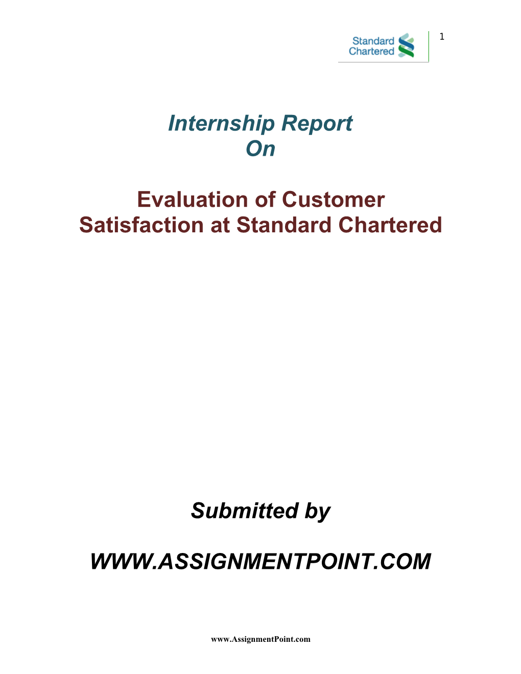 Evaluation of Customer Satisfaction at Standard Chartered