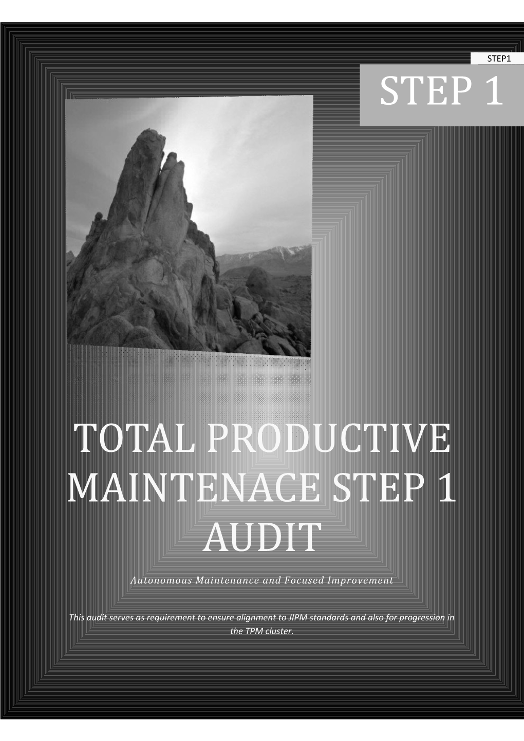 Total Productive Maintenace Step 1 Audit