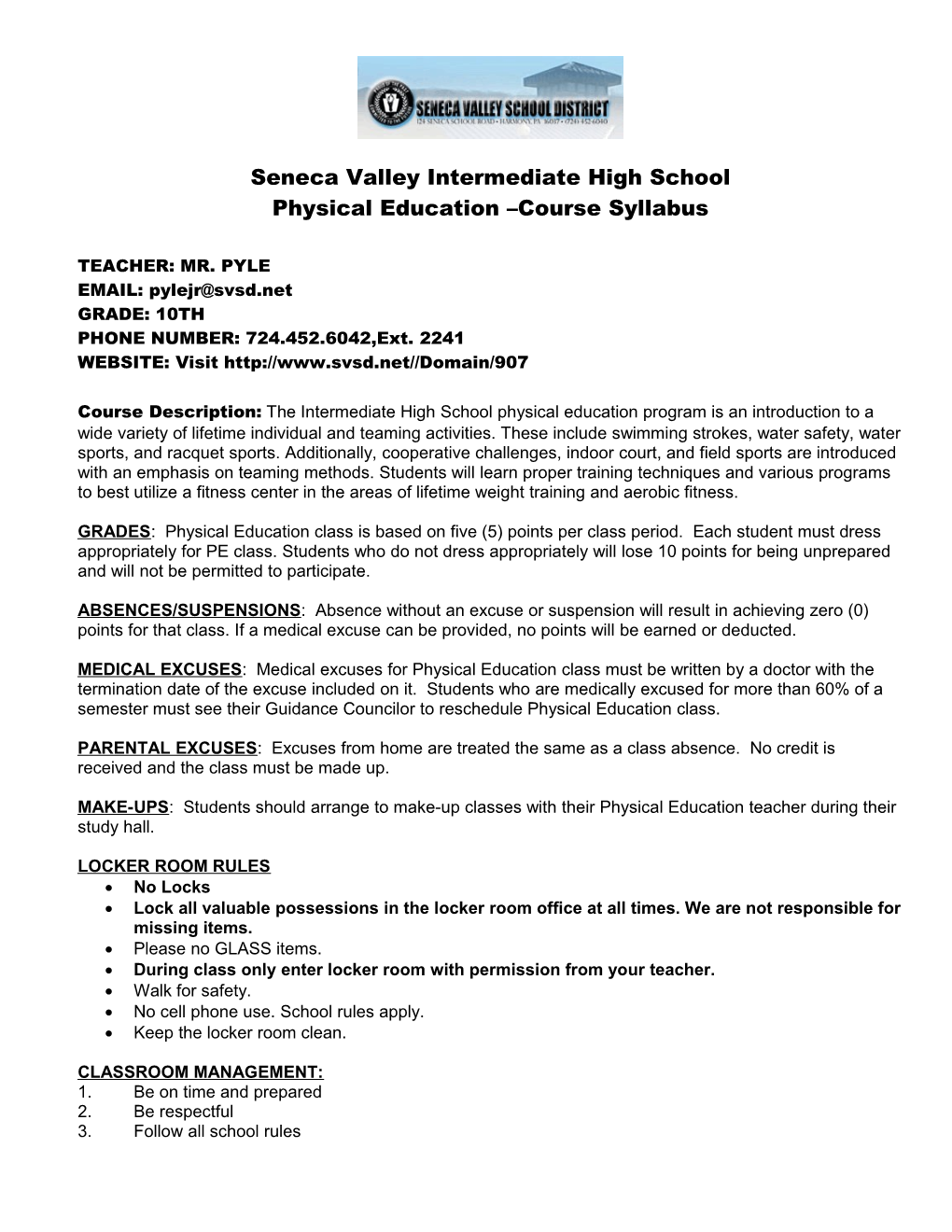 Seneca Valley Intermediate High School