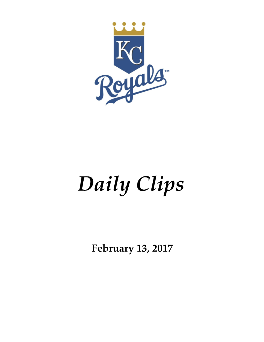 Royals Have Spring in Their Step Entering '17