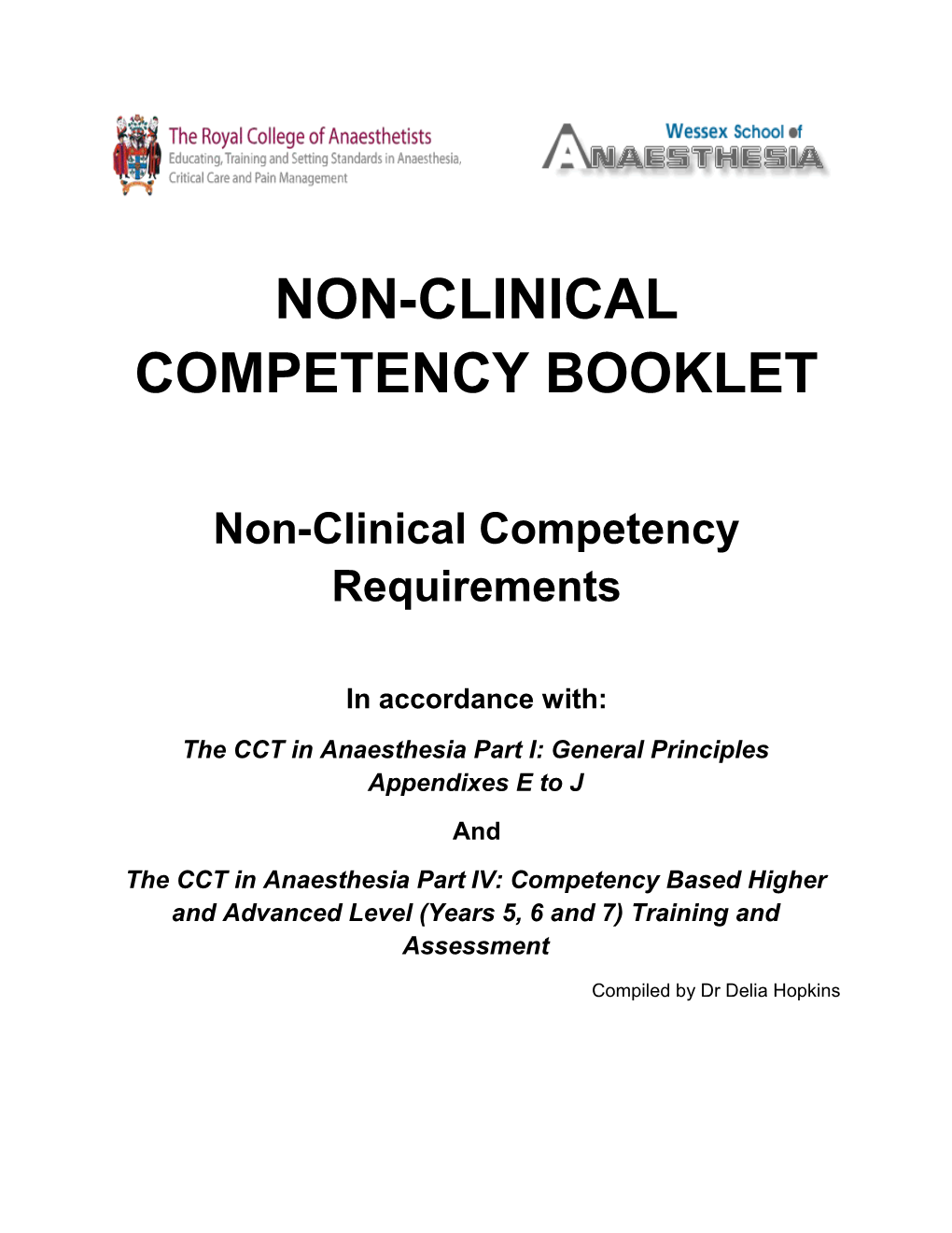 Non-Clinical Competency Booklet