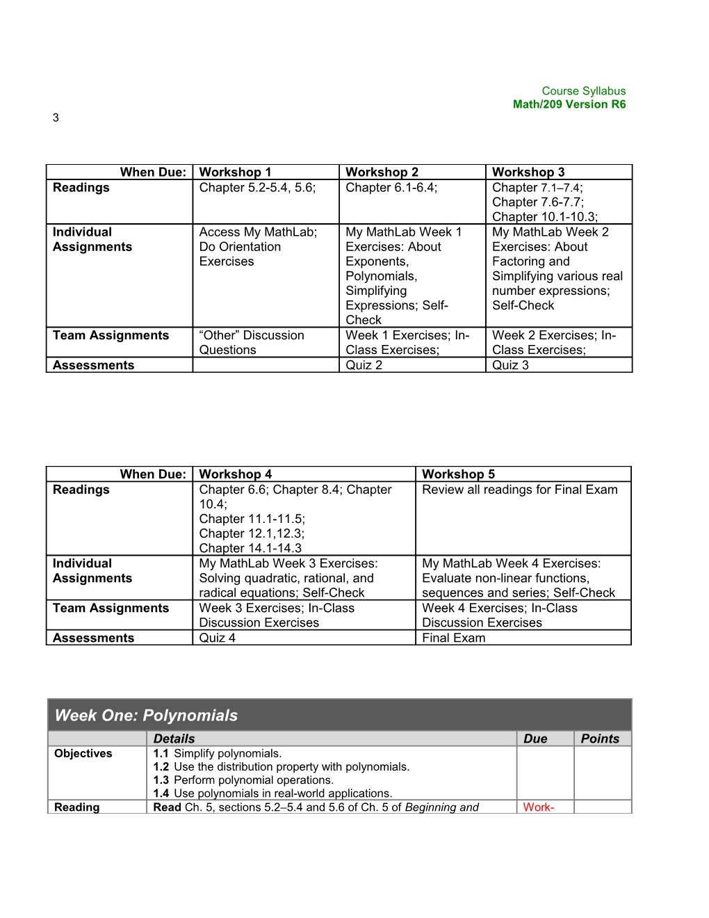 SB Course Design Guide (Tables Version) Sample