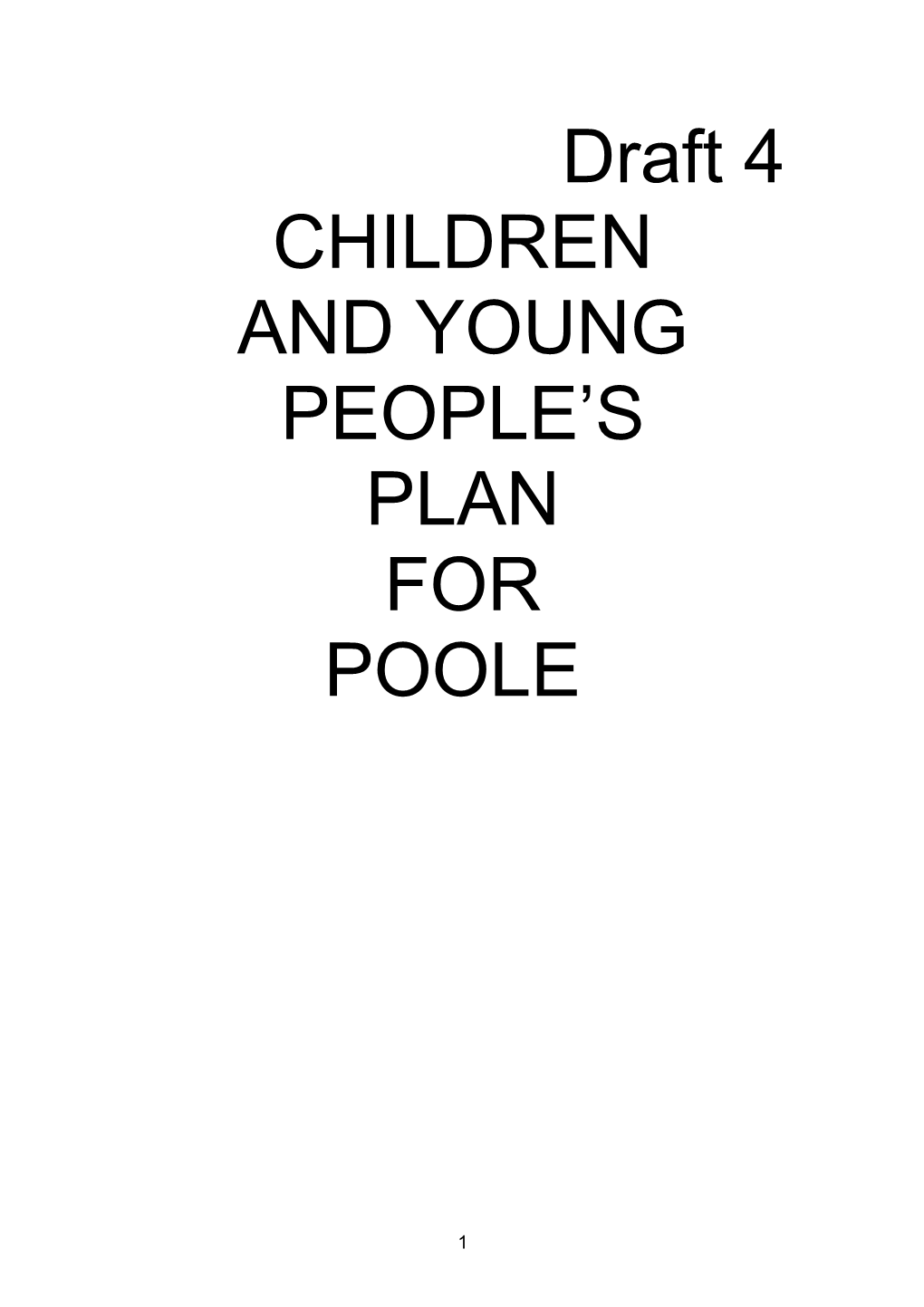 Appendix to Children and Young People's Plan