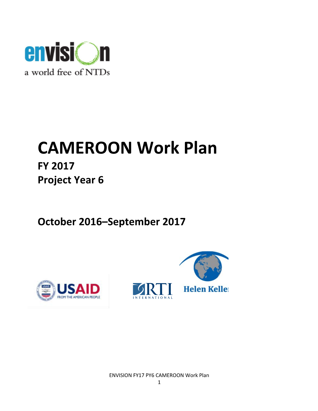 CAMEROON Work Plan