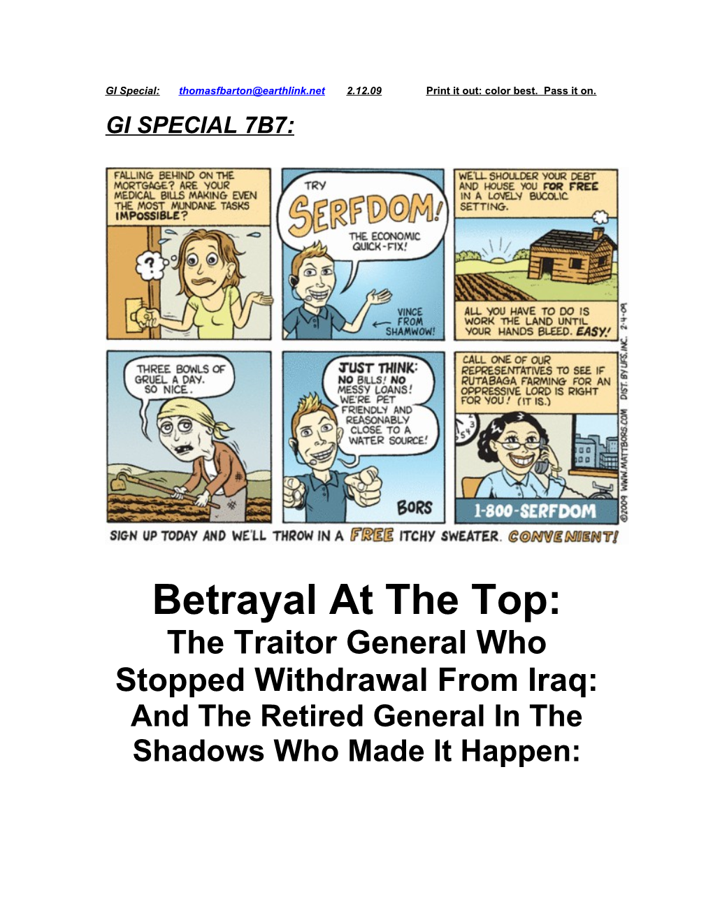 The Traitor General Who Stopped Withdrawal from Iraq