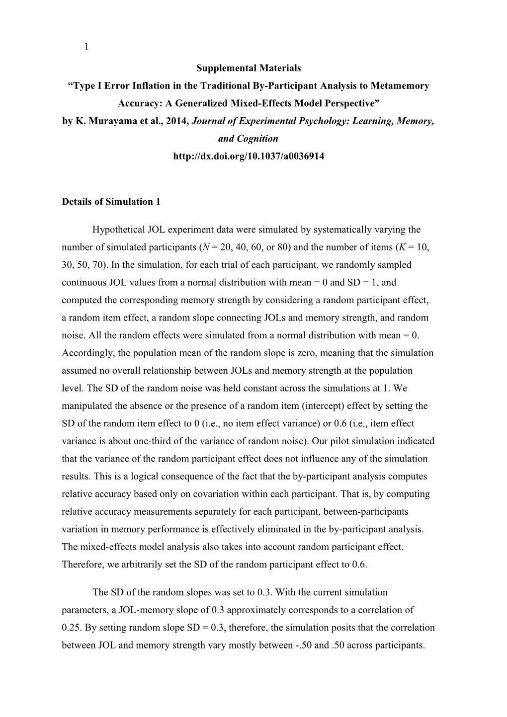 By K. Murayama Et Al., 2014, Journal of Experimental Psychology: Learning, Memory, And