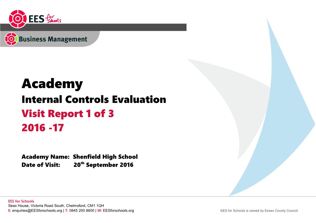 Internal Control Evaluation Report - Ice