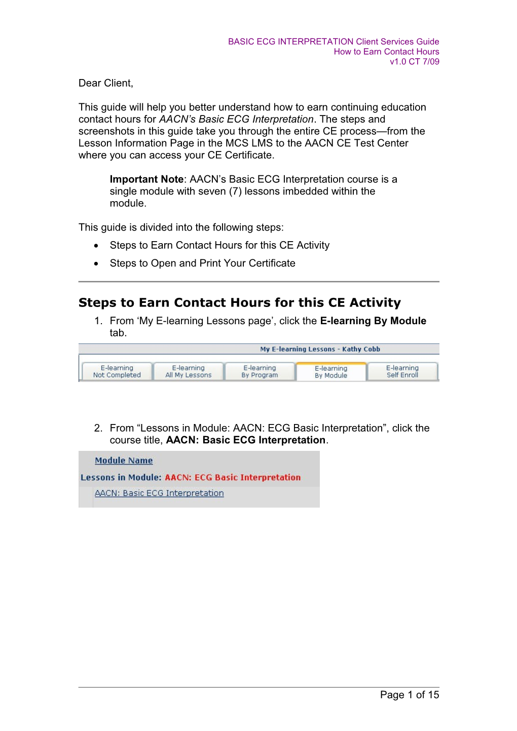 Steps to Earn Contact Hours for This CE Activity