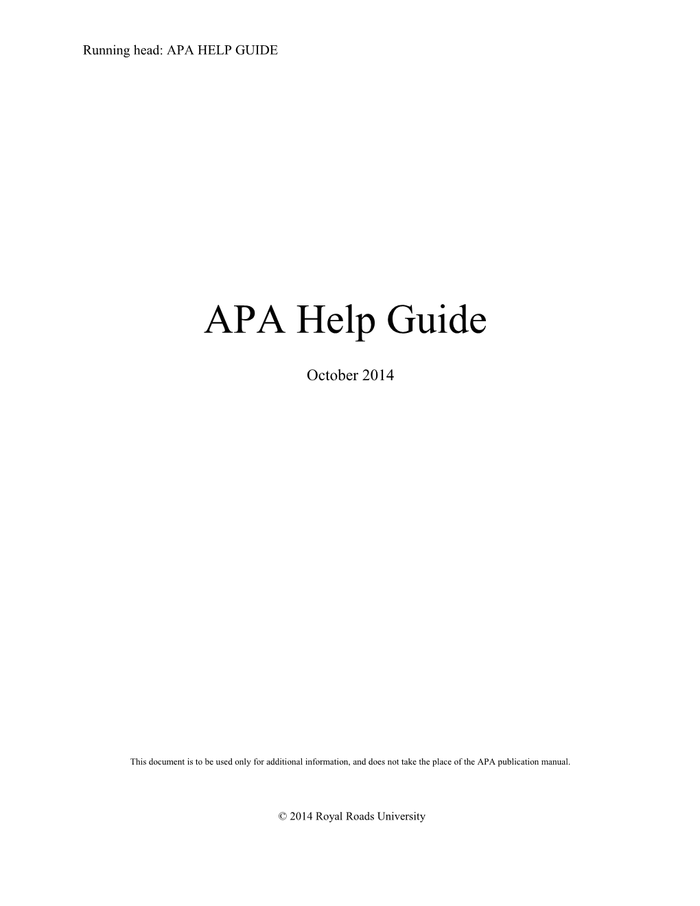 APA Style Helper